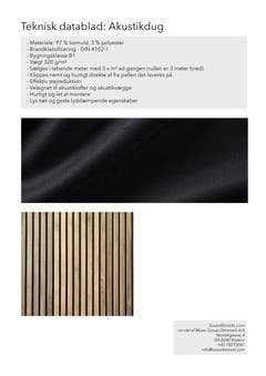 Akustikduk pr 3 m² (svart)
