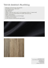 Akustikduk pr 3 m² (svart)