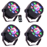 Partypack med 4 x 2-i-1 Diskoljus