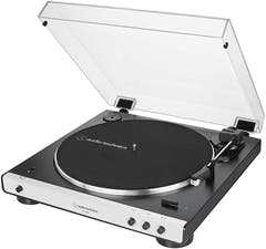 Audio-Technica AT-LP60XBT-WH + Pioneer DM-40BT-W Bluetooth högtalare 