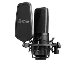 Boya M800 studi mikrofon med upphängning och popfilter