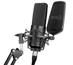 Boya M800 studi mikrofon med upphängning och popfilter