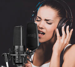 Boya M800 studi mikrofon med upphängning och popfilter