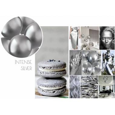 Ballonger 10 st. (Intensivt silver, 33 cm)