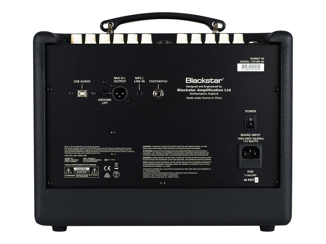 Blackstar Sonnet 60 akustisk gitarrförstärkare (svart)