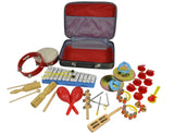 Multi Percussion set med 17 delar och låda