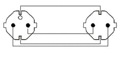 ProCab Shuko förlängningskabel 3x1,5 mm2 1,5m