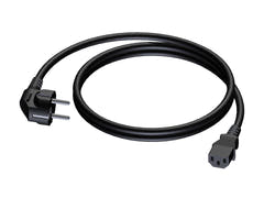 ProCab strömkabel 3x1,5 mm², hon Euro>Schuko han, 0,7 m