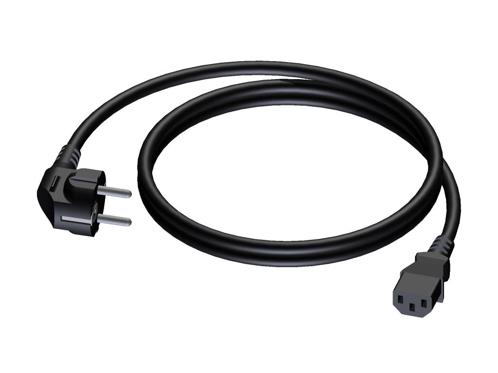ProCab strömkabel 3x1,5 mm², hona Euro>Schuko hane, 5 m (PVC)