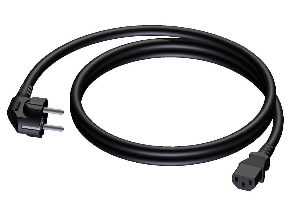 ProCab strömkabel 3x1,5 mm², hona Euro>Schuko hane, 5 m (Rubber)