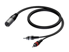 ProCab Signalkabel XLR hane > 2 x RCA - 10 m