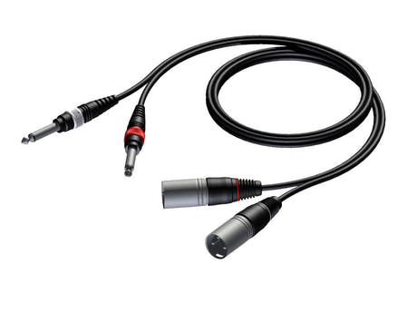 ProCab signalkabel 2 x XLR hun > 2 x Jack - 1,5 m