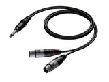 Stereojack för 2x XLR hona 1,5 meter