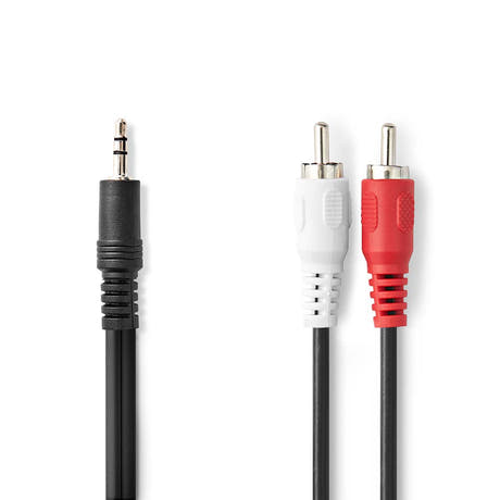 Adapterkabel Minijack till RCA Phono (2m)