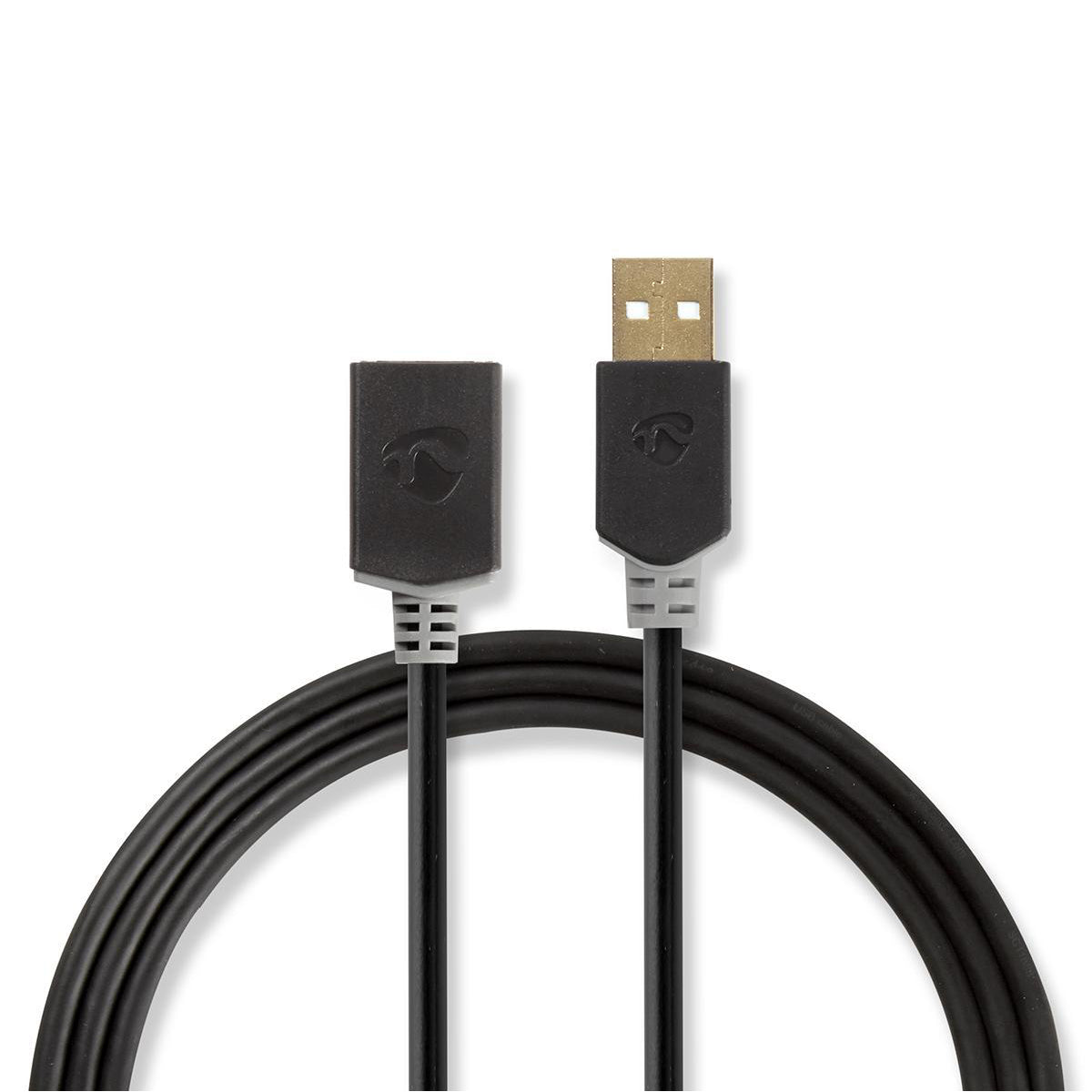 USB 2.0 förlängningskabel (2m)