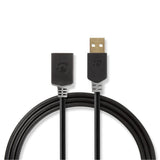 USB 2.0 förlängningskabel (2m)