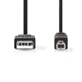 USB 2.0-kabel A-hankontakt - B-hankontakt 2,0m
