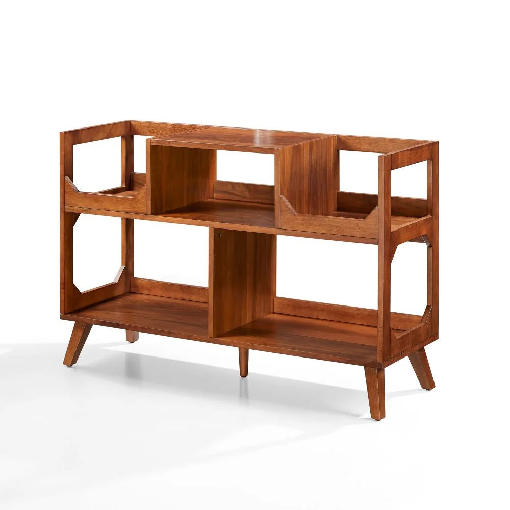 Crosley Asheville Large Pladespillerbord med Vinylopbevaring til 350 LP’er – Walnut