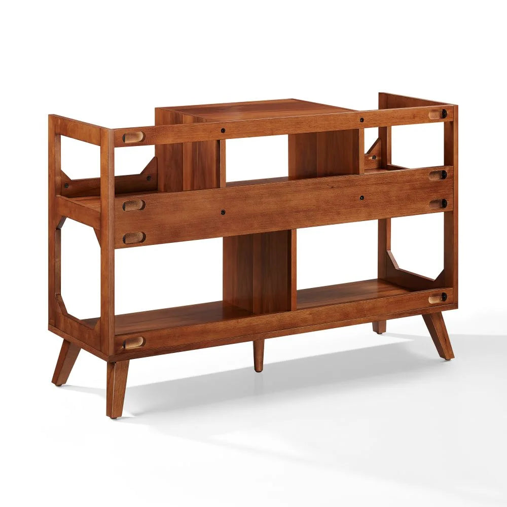 Crosley Asheville Large Pladespillerbord med Vinylopbevaring til 350 LP’er – Walnut