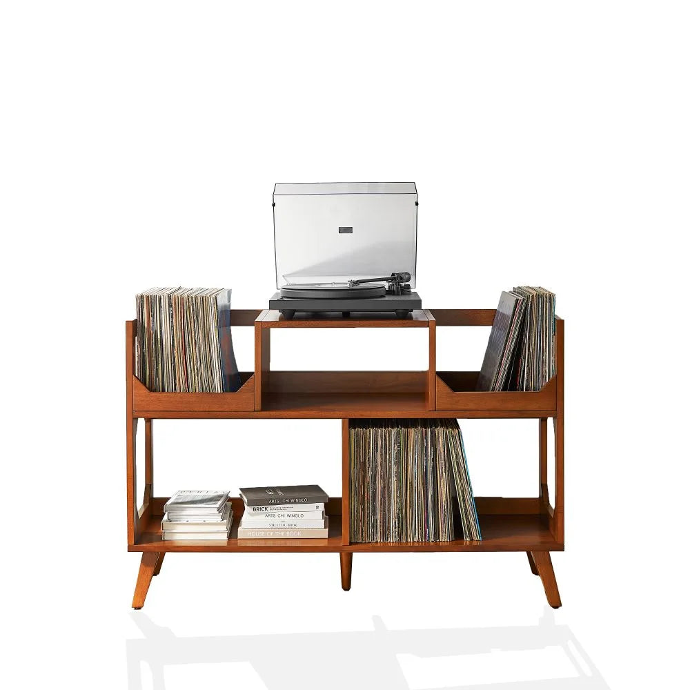 Crosley Asheville Large Pladespillerbord med Vinylopbevaring til 350 LP’er – Walnut