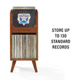 Crosley Asheville Small Vinylopbevaring til 130 Plader – Walnut
