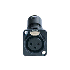 Perfex XLR Han till XLR Hon Chassikontakt (Svart)