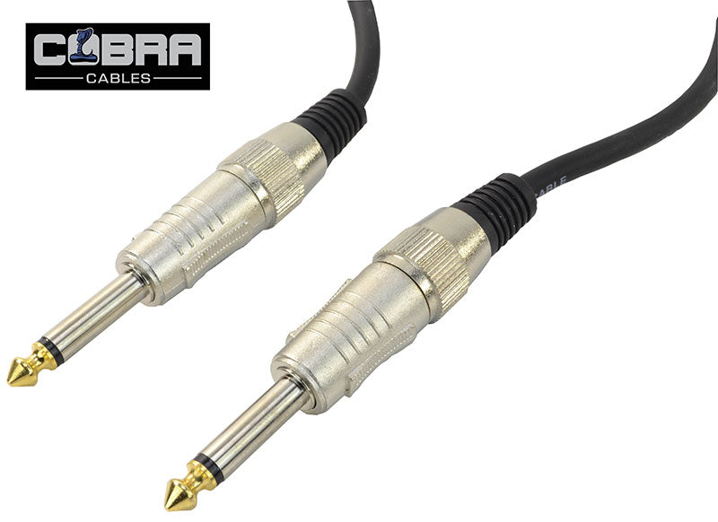 Instrumentkabel 6,3 mm Jack mono till 6,3 mm Jack mono