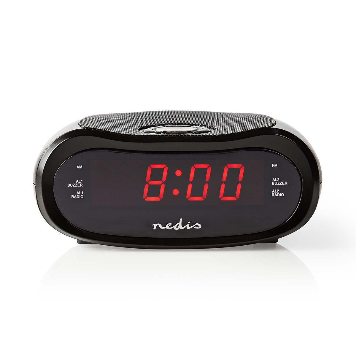 Klockradio med väckarklocka (oval)