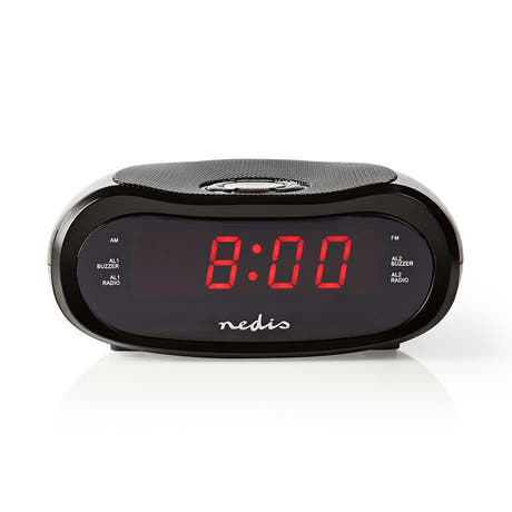 Klockradio med väckarklocka (oval)