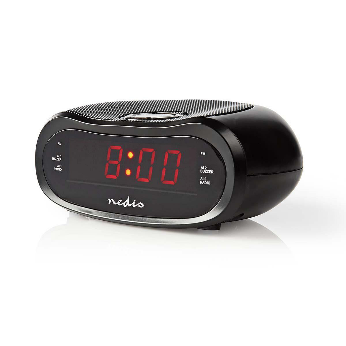 Klockradio med väckarklocka (oval)