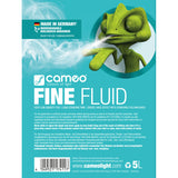 Cameo FINE FLUID 5 L - Haze-effekt rökvätska med mycket låg densitet och mycket lång hängtid 5 L
