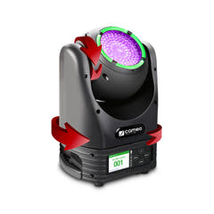 Cameo MOVO BEAM Z100 - Beam-moving head med obegränsad rotation, LED-ring och zoom