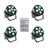 Cameo ROOT® PAR 6 SET 1 - Set inklusive 4 x CLROOTPAR6 inkl. IR-fjärrkontroll (CLPFLAT1REMOTE)