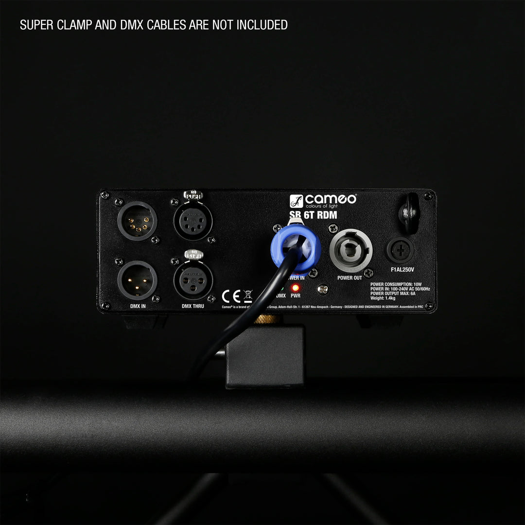Cameo SB 6 T RDM - 6-utgångars DMX/RDM-splitter/booster med 3- och 5-poliga kontakter