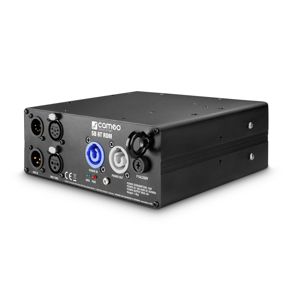 Cameo SB 6 T RDM - 6-utgångars DMX/RDM-splitter/booster med 3- och 5-poliga kontakter