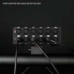 Cameo SB 6 T RDM - 6-utgångars DMX/RDM-splitter/booster med 3- och 5-poliga kontakter