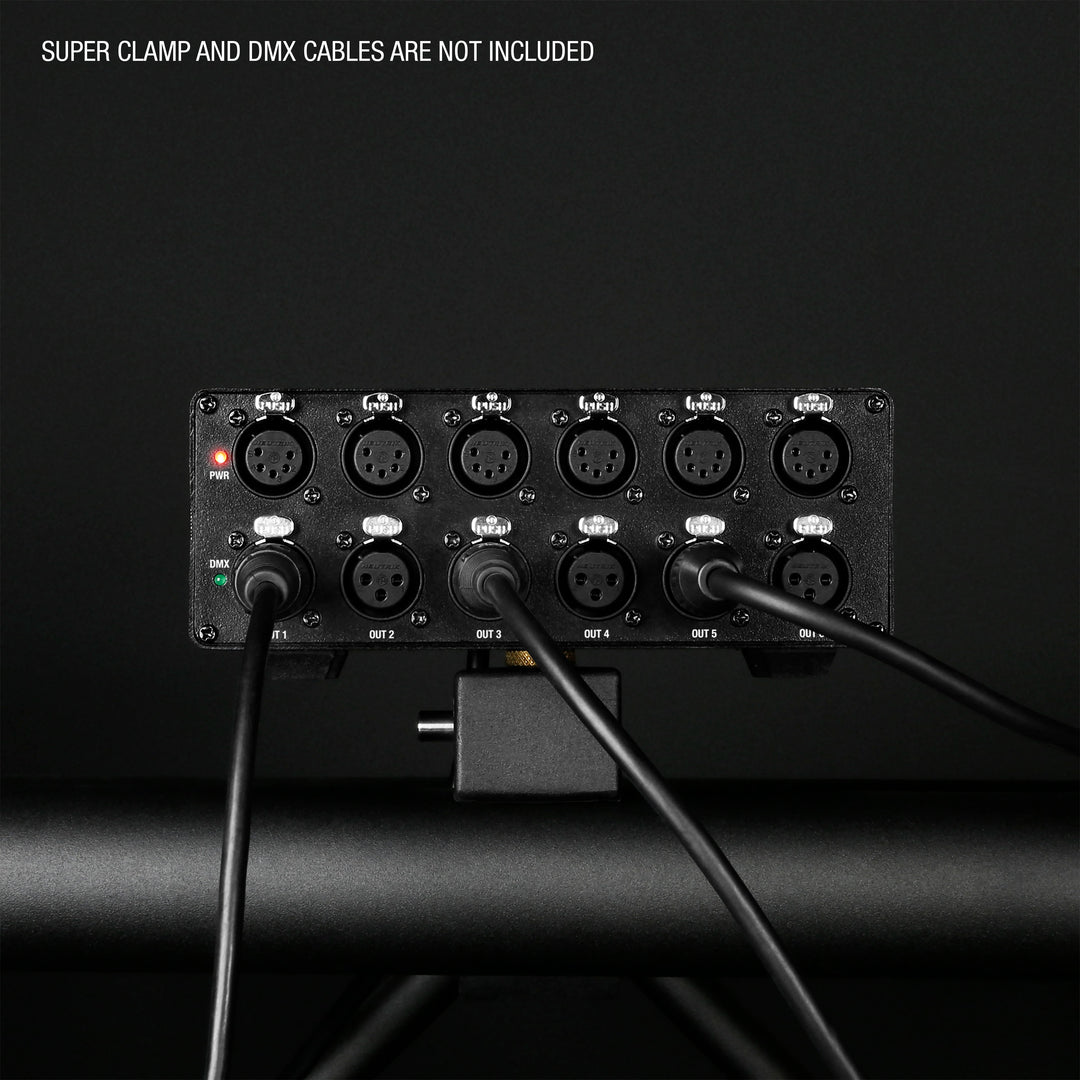 Cameo SB 6 T RDM - 6-utgångars DMX/RDM-splitter/booster med 3- och 5-poliga kontakter
