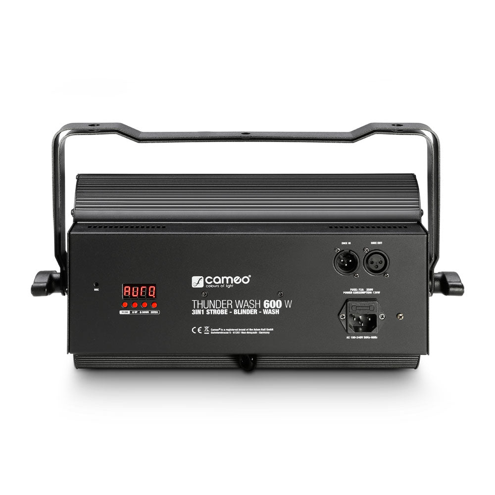 Cameo THUNDER® WASH 600 W - 3-i-1 strobe-, blinder- och wash-ljus 648 x 0,2 W vitt ljus