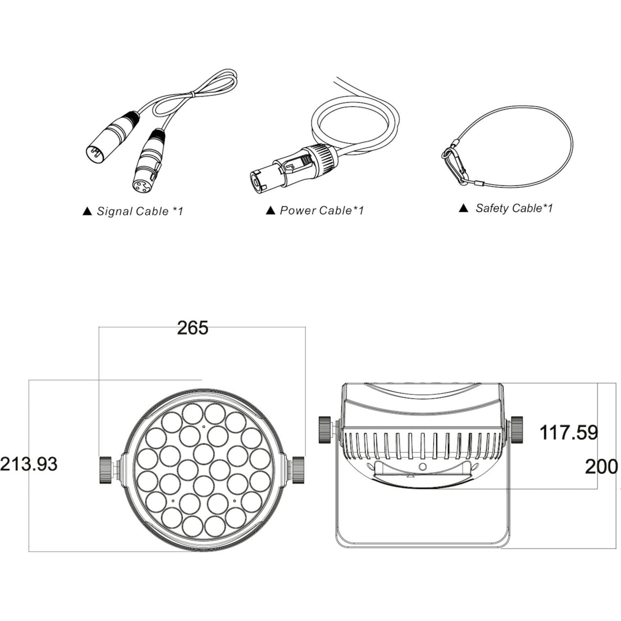 AFX RGBW LED-par med Zoom (28x10W)