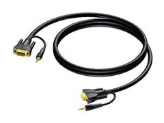ProCab SVGA hane > SVGA hane & Stereo Audio Jack 1,5 m