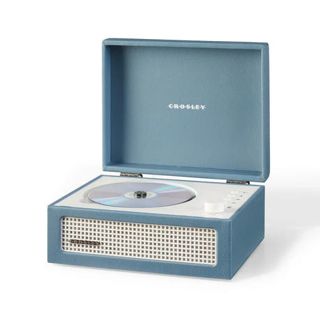 Crosley Voyager CD-spelare, tvättad blå