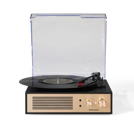 Crosley Miles skivspelare, svart