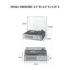 Crosley Miles skivspelare, svart