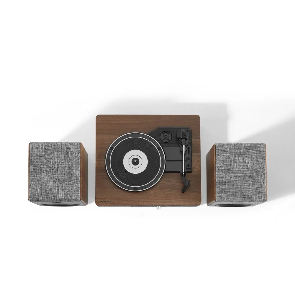 Crosley Arya skivspelare med högtalare, grå