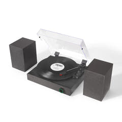 Crosley Zane skivspelare med högtalare, svart