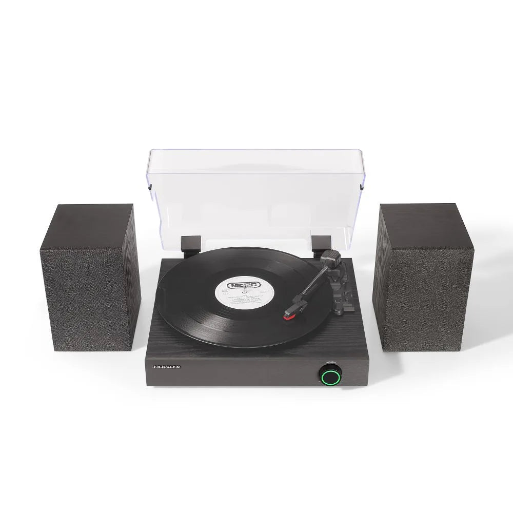 Crosley Zane skivspelare med högtalare, svart