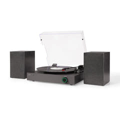 Crosley Zane skivspelare med högtalare, svart