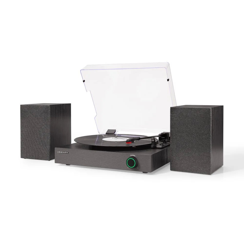 Crosley Zane skivspelare med högtalare, svart