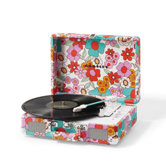 Crosley Cruiser Plus skivspelare tvåvägs Bluetooth (groovigt blommönster)