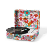 Crosley Cruiser Plus skivspelare tvåvägs Bluetooth (groovigt blommönster)